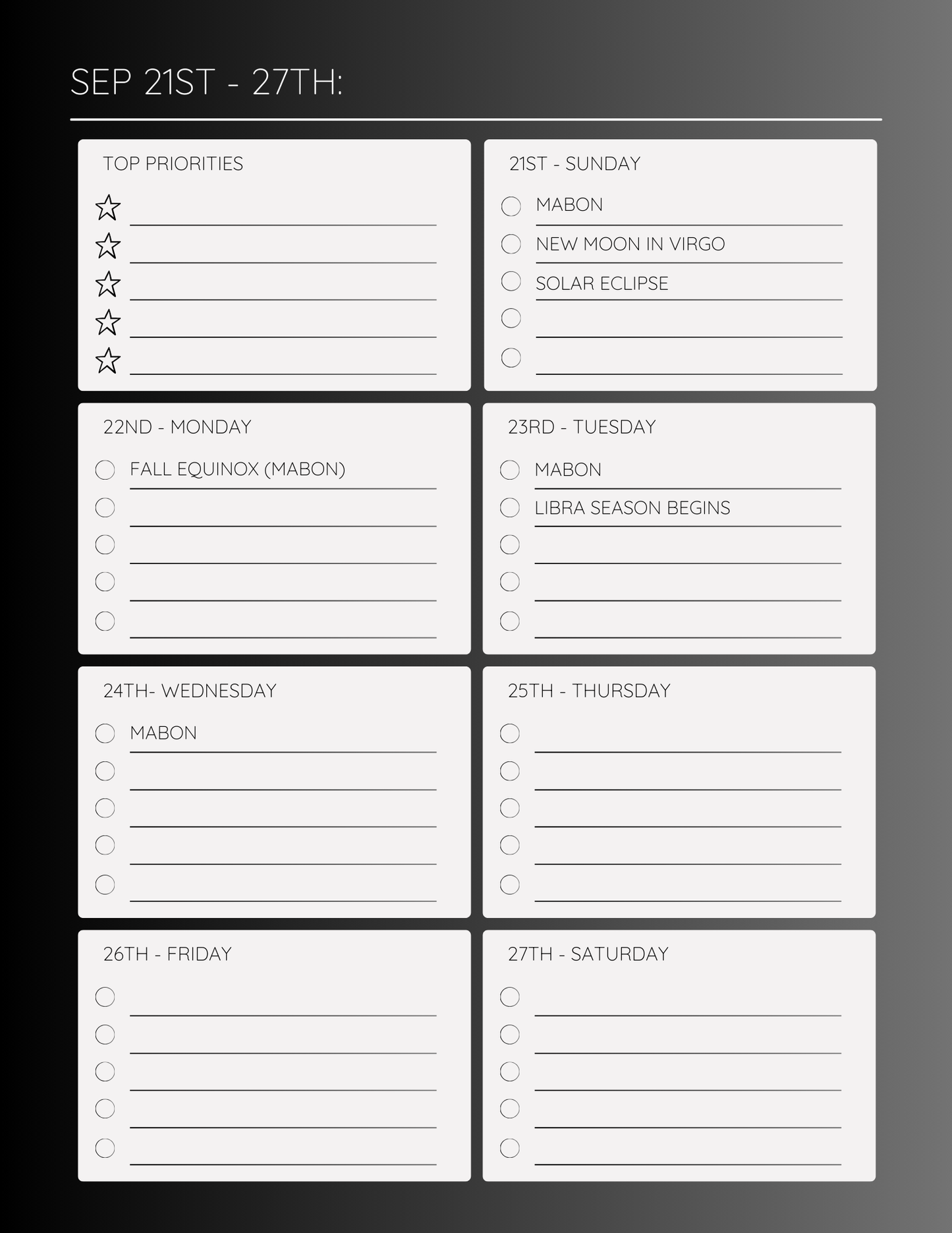 2025 Moon Phase Planner (Digital Version)