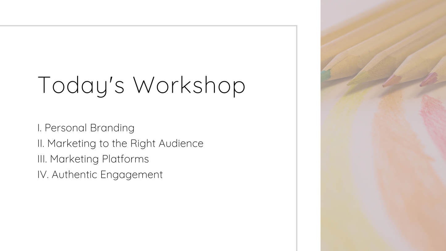 How to Market as a Creative Workshop (Deposit)