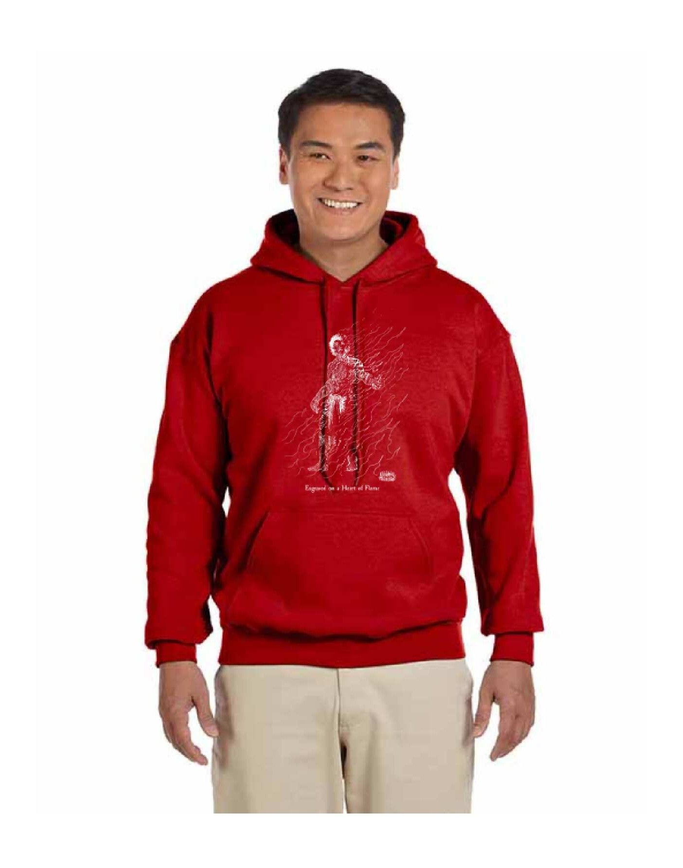 Engraved on a Heart of Flame Hoodies