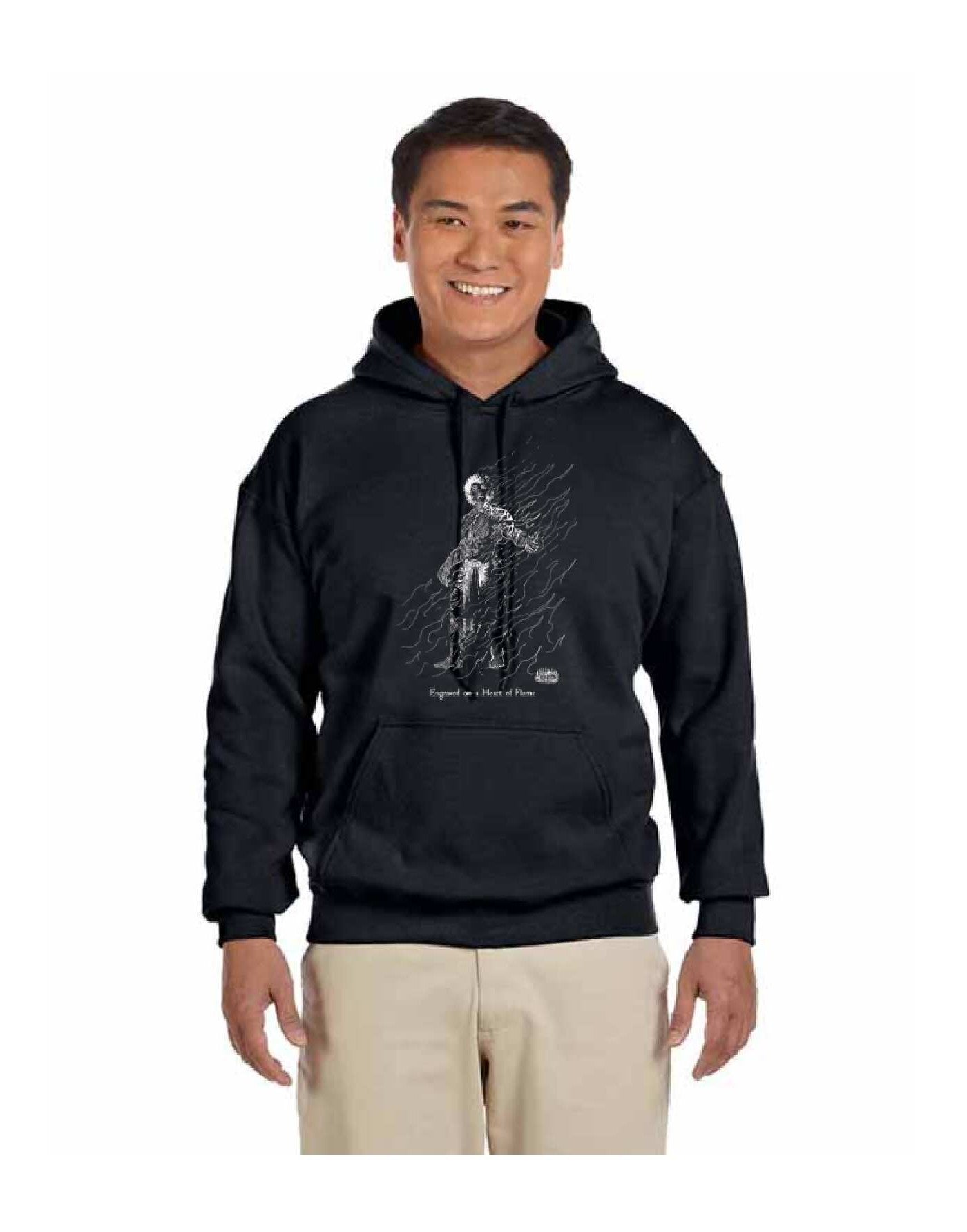 Engraved on a Heart of Flame Hoodies