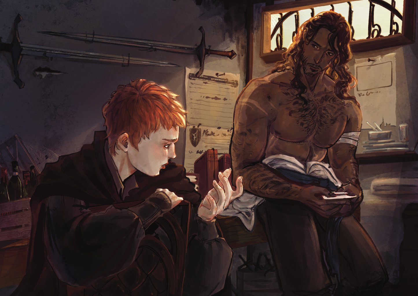 Evelaine & Corsair (Archival Character Art Print Preorders)