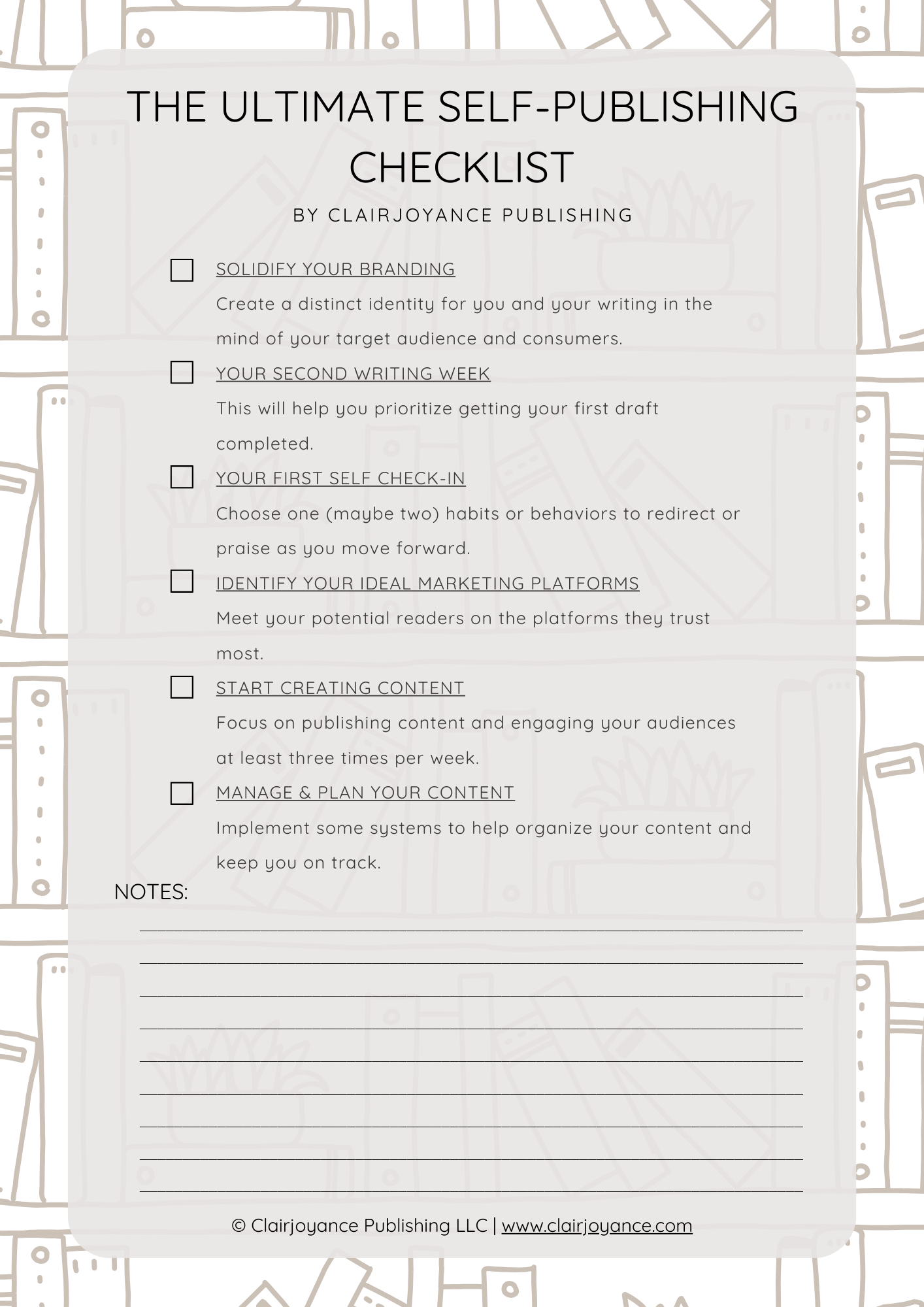 The Ultimate Self-Publishing Checklist